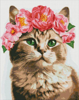 Алмазна мозаїка Витончена кішечка art_selena_ua Идейка 40х50 (AMO7664)