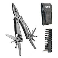 Мультитул професійний UAD BasicCraft 12 інструментів 420 Чорний