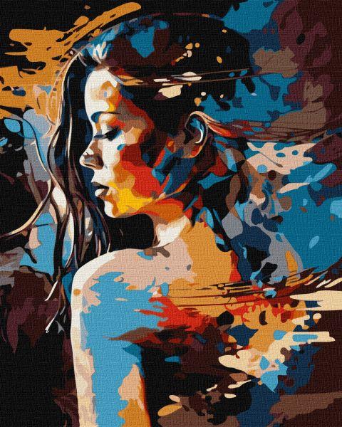 Картина за номерами Дівчина-загадка art_selena_ua Идейка 40х50 (KHO7303)