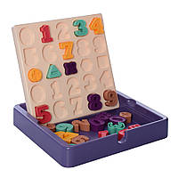 Мозаика 3в1 01543 Цифры, арифметика, кубики-пазлы, карточки, в чемоданчике, 2 цвета