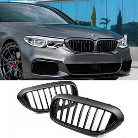 Решітка ноздрі BMW (БМВ) 5 series G30 G31 G38 (2016 - 2020) Чорний Мат