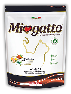 Сухий корм для котів Morando Miogatto з натуральною куркою 400 g