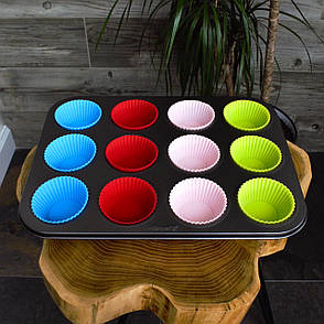 Форма для кексів і мафінів + силіконові формочки, фото 1