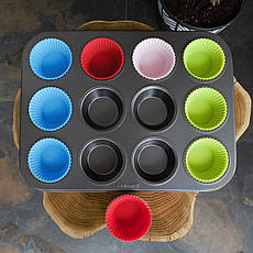 Форма для кексів і мафінів + силіконові формочки, фото 4