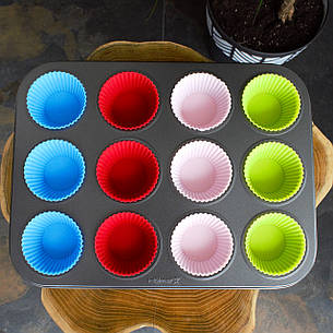 Форма для кексів і мафінів + силіконові формочки, фото 2
