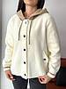 46-50 р. Жіноча куртка коротка альпака з капюшоном батал, фото 2
