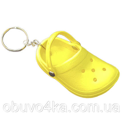 Брелок для ключів / Джибітс Crocsик жовтий, фото 2