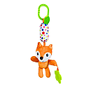 Підвісна іграшка брязкальце з прорізувачем D146B Лисичка, фото 4