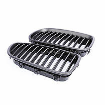 Решітка ноздрі BMW (БМВ) 5 Series F10 F11 F18 (2010 - 2017) Чорный Мат, фото 5
