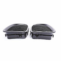 Решітка ноздрі BMW (БМВ) 5 Series F10 F11 F18 (2010 - 2017) Чорный Мат, фото 6