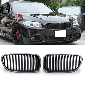 Решітка ноздрі BMW (БМВ) 5 Series F10 F11 F18 (2010 - 2017) Чорный Мат