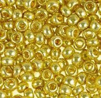 18181 бисер чешский Preciosa золотистый металлизированный