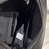 Чоловіча брендова сумка через плече (1016-6) чорна, фото 5