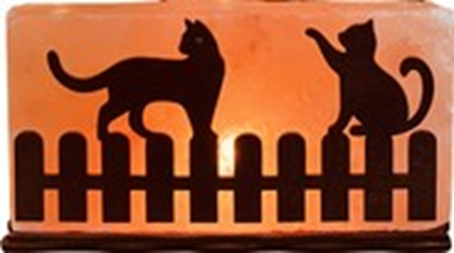 Соляна лампа"Коти на паркані" в Дніпрі