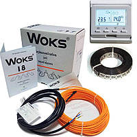 Гріючий кабель 16,2 м2 WOKS-18. Комплект з E51