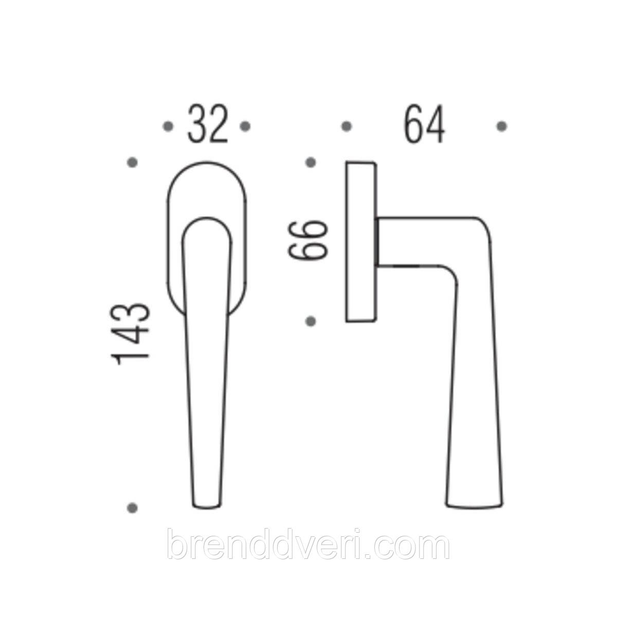 Colombo Ручка віконна Robotre CD92 DK / SM мат.хром, фото 1