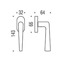 Colombo Ручка віконна Robotre CD92 DK / SM мат.хром