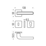 Ручка Colombo Tecno MO11 мат хром/хром R ф/з, фото 2