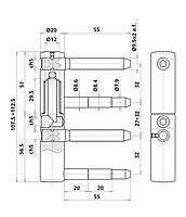 Завіса Otlav CF495200H502-CG495200H502 оцинкована