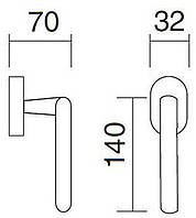 Ручка віконна Fimet 147P D.K. F01 Flora пол латун /фарфор білий із золотом