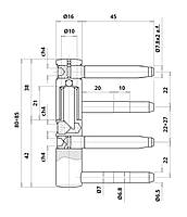 Завіса Otlav CF495160H102-CG495160H102 біхромат