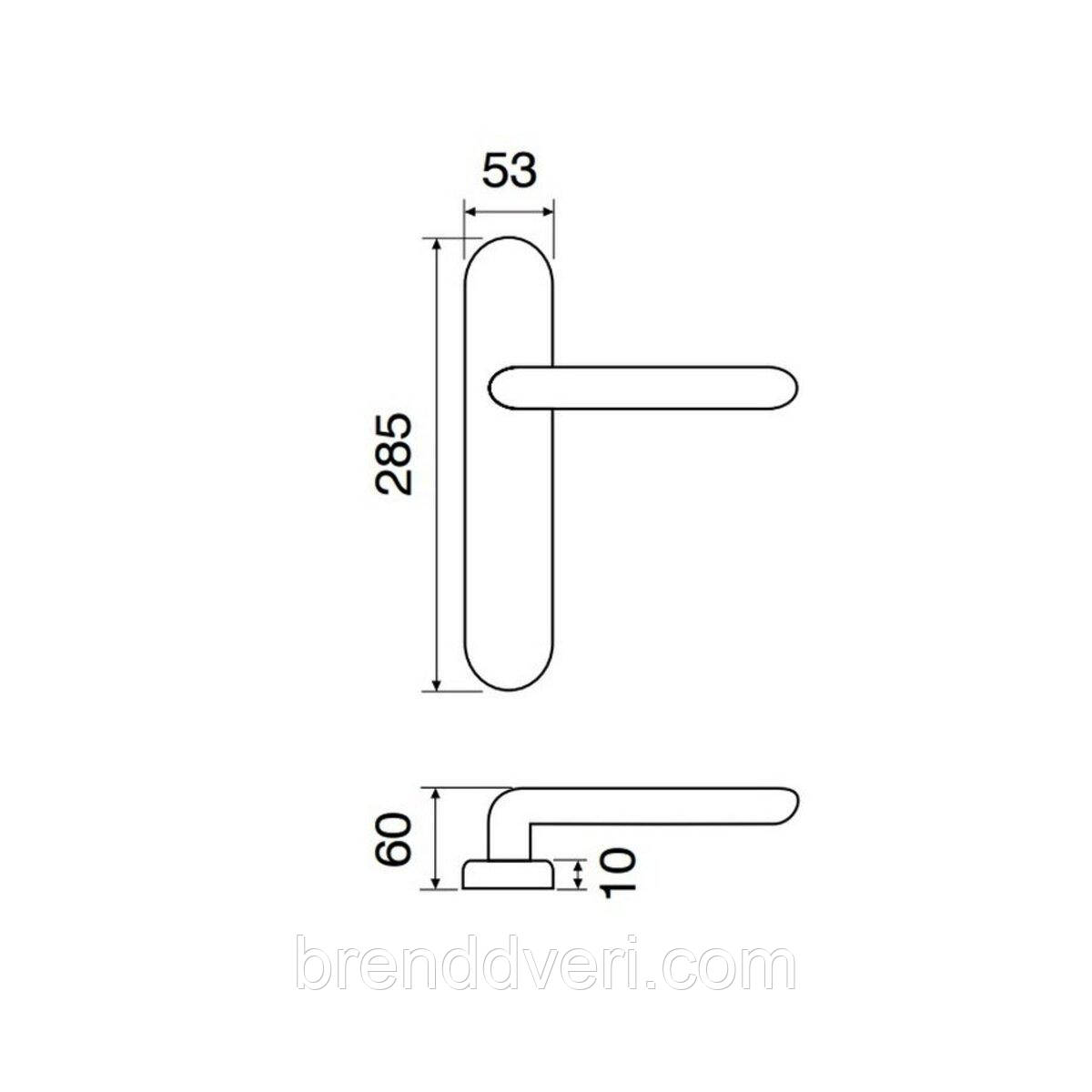 Ручка на планці Fimet 106-288 F01 Michelle пол.латунь кл, фото 1