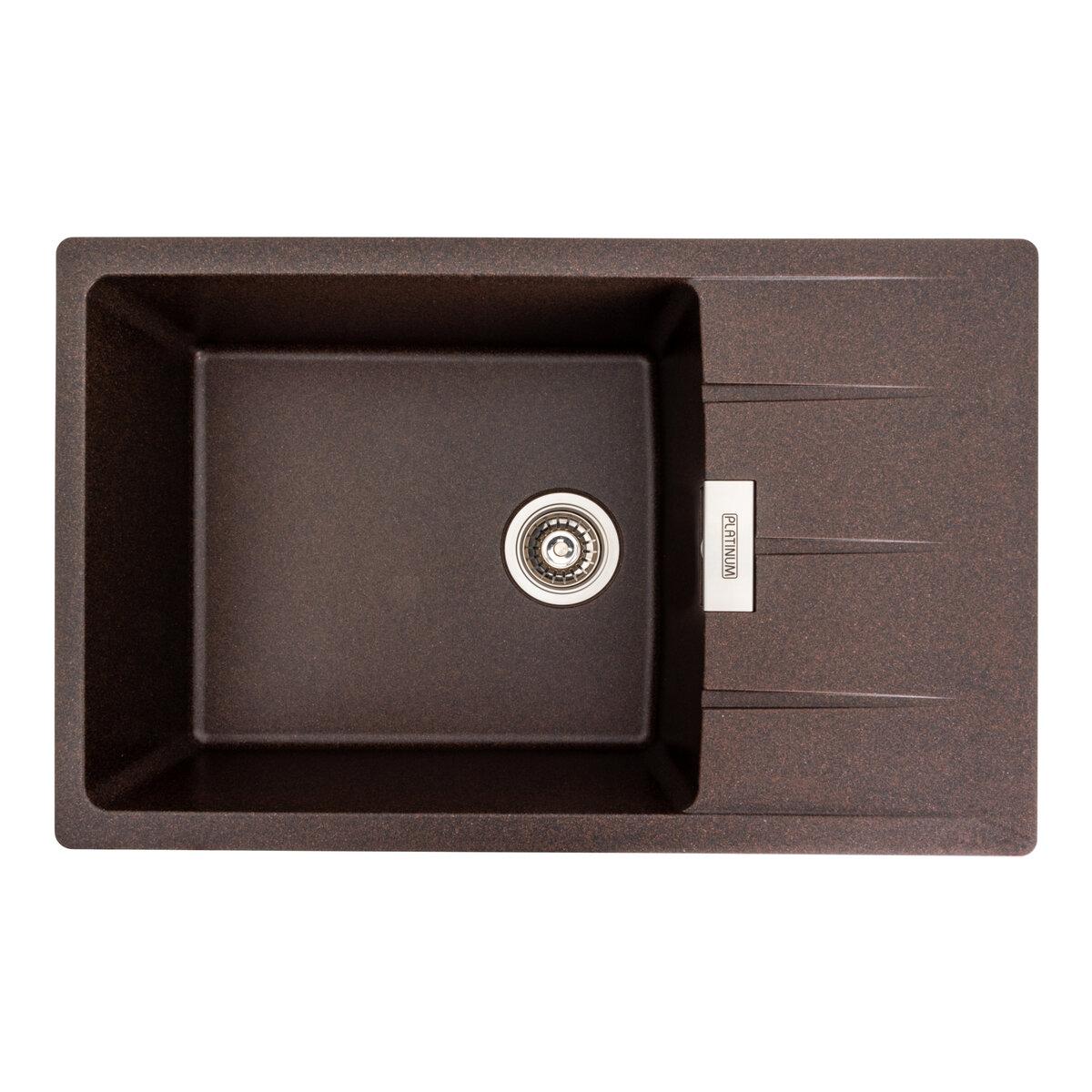 Гранітна мийка Platinum 7850 ROMA шоколад, фото 1