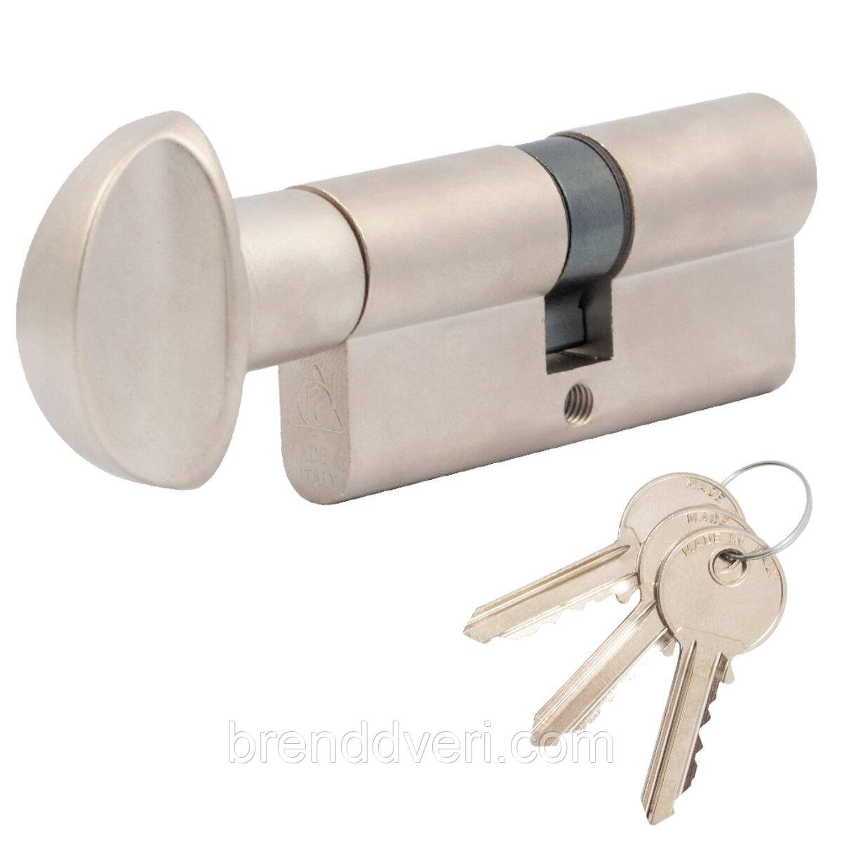 Цилиндр Cortellezzi Primo 117F 35x35 ключ/поворот. мат нікель, фото 1