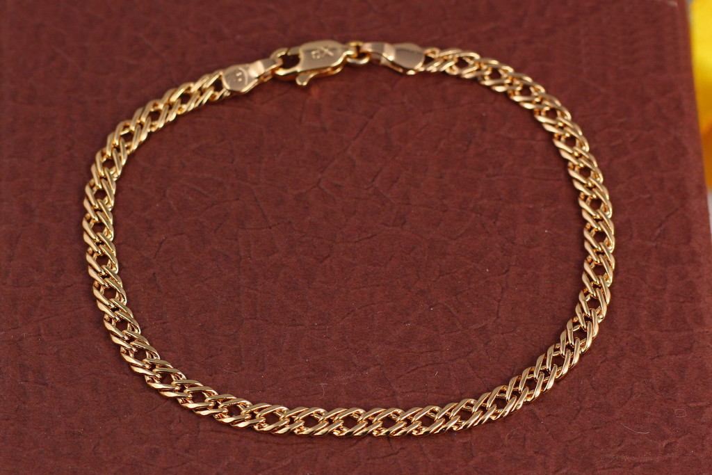 Браслет Xuping Jewelry ромб 17 см 4 мм золотистий