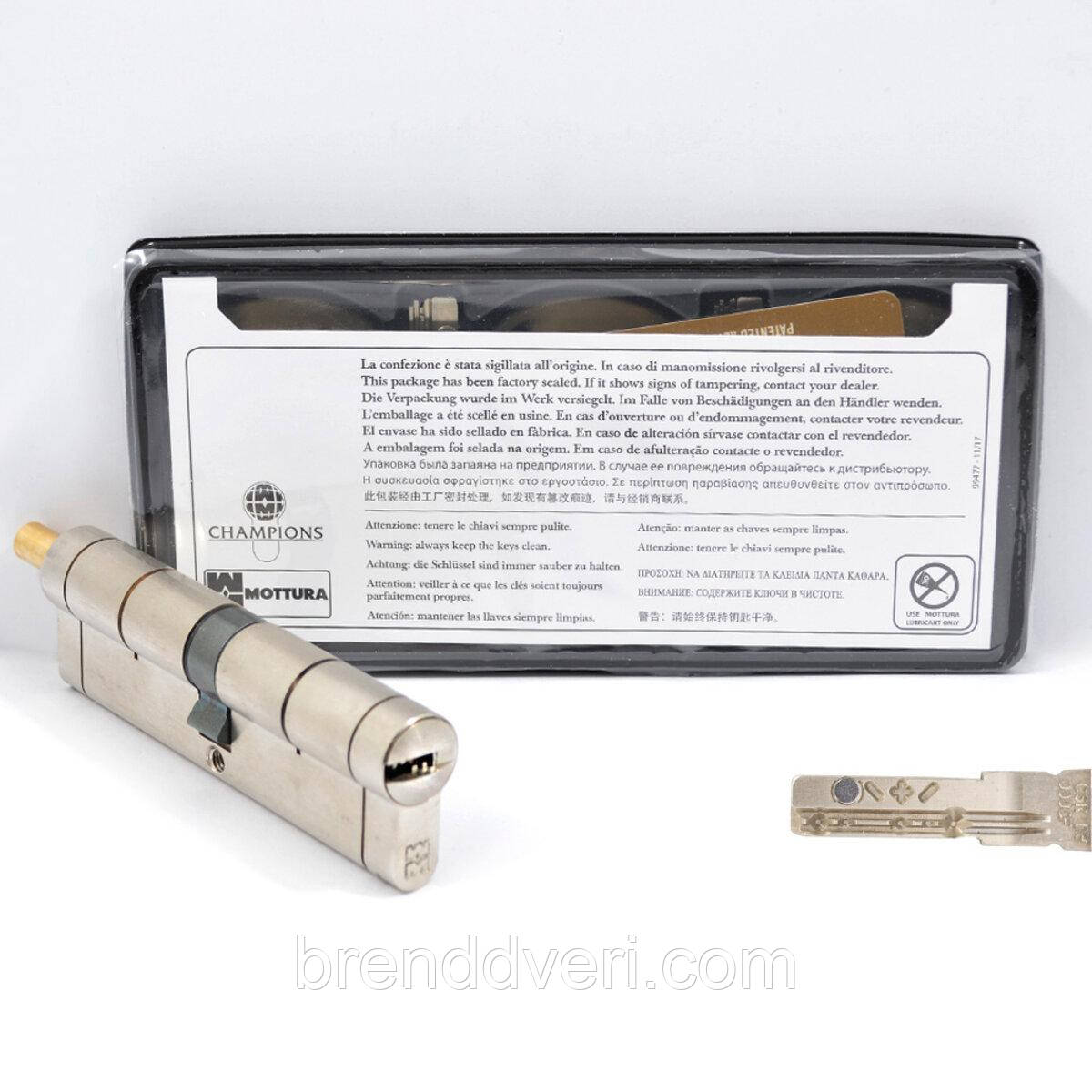 Mottura Art. C39F514101 Циліндр 51 * 41 кл під пов. мат нікель 5кл, фото 1