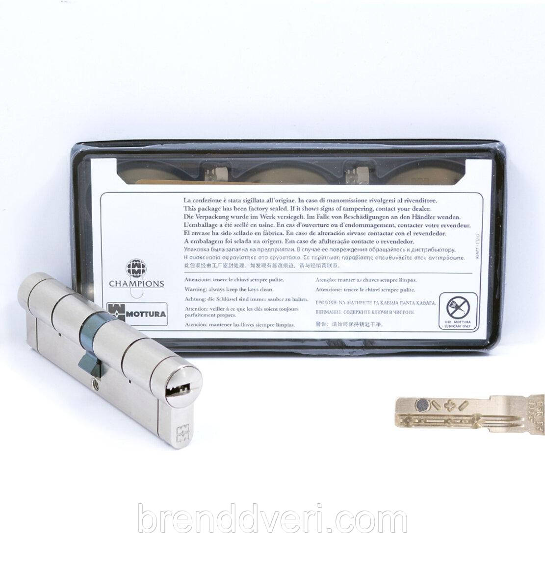 Mottura Art. C39D515101 Циліндр 51*51 кл мат нікель 5кл, фото 1