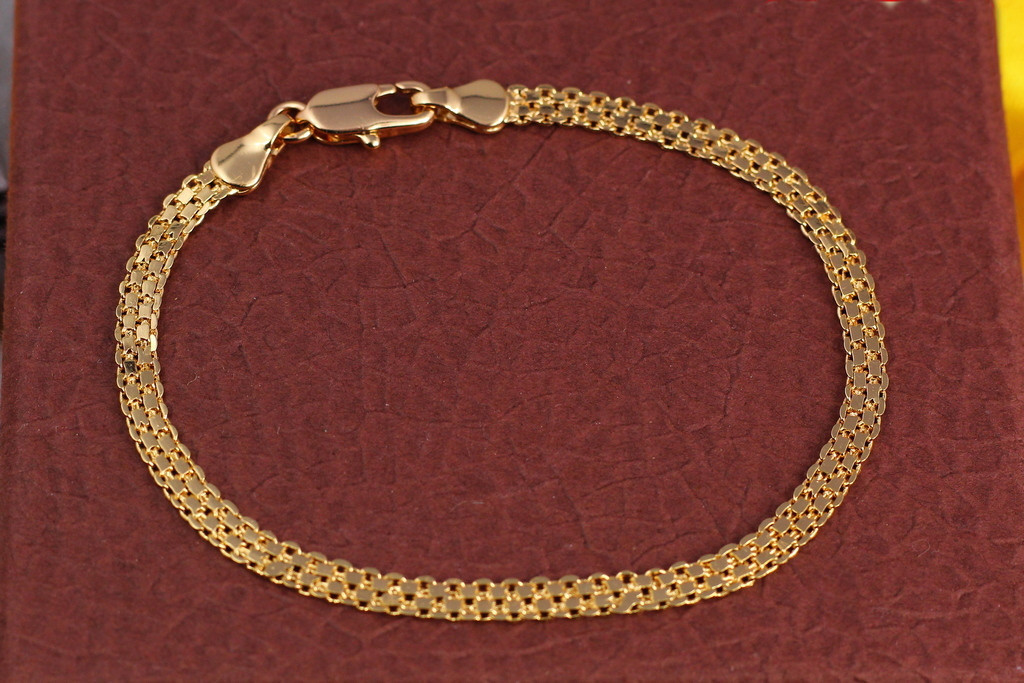 Браслет Xuping Jewelry новий бісмарк,18 см 3.5 мм золотистий