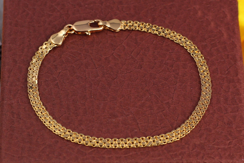 Браслет Xuping Jewelry новий бісмарк 19 см 3.5 мм золотистий
