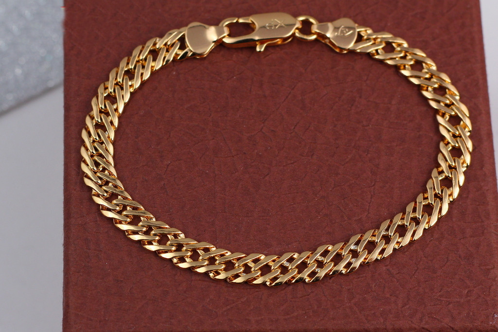 Браслет Xuping Jewelry ромб 21см 6 мм золотистий