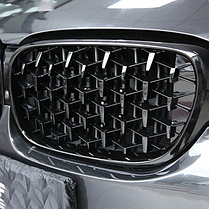 Решітка ноздрі BMW (БМВ) 7 series G11 / G12 (2015-2019) Унікальна, чорний глянець, фото 6