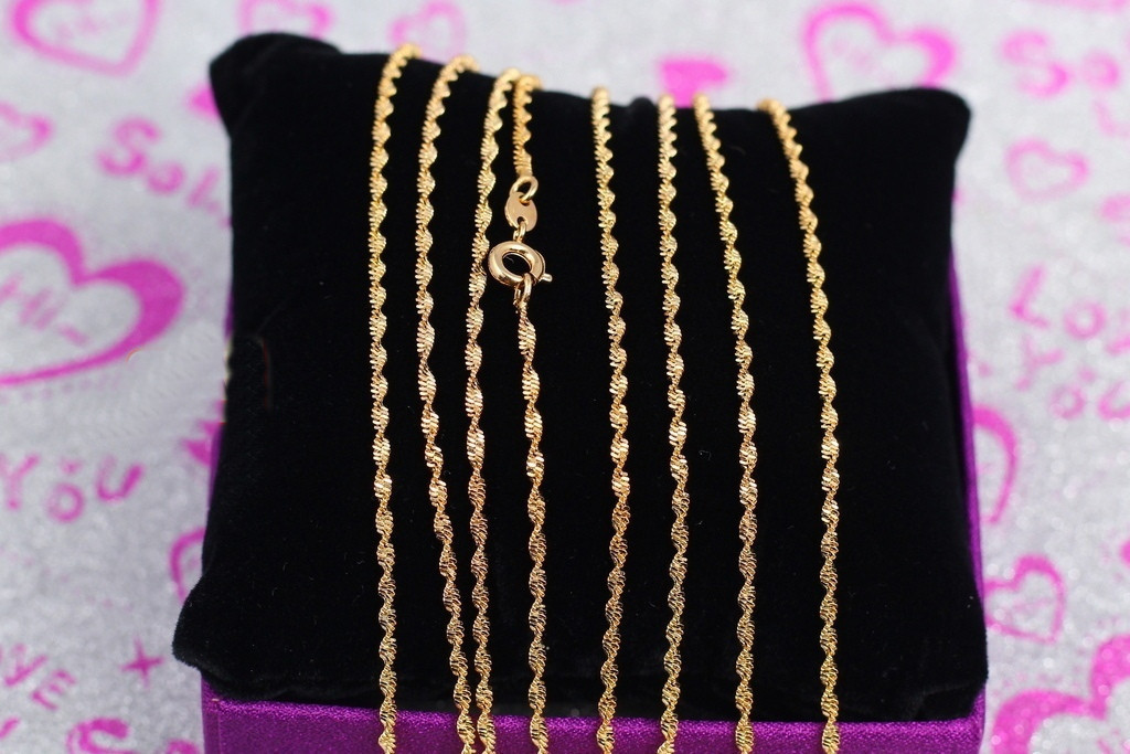 Ланцюг Xuping Jewelry спіраль 45 см 1,5 мм золотистий