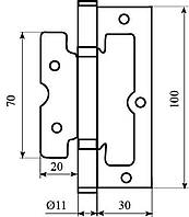 Завiса BRUNO Eurocento вузька хром