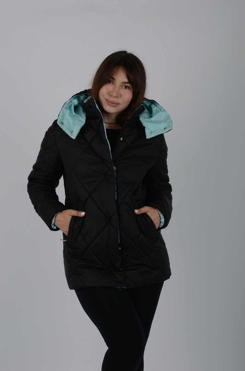 Жіноча  куртка чорна єврозима Aziks м-214