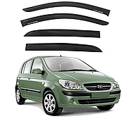 Дефлекторы окон ветровики Hyundai Getz 2002-2011 (скотч) AV-Tuning