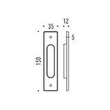 Ручка Colombo CB 111 пол. лат. на розсувн. двері, фото 2