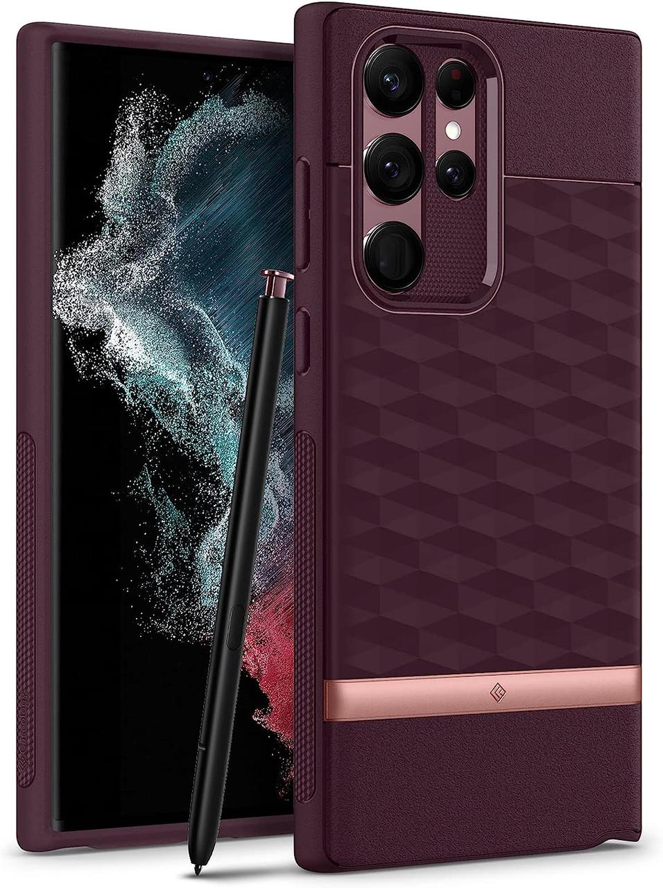 Чохол Caseology Parallax Burgundy для Samsung Galaxy S22 Ultra SM-S908 ACS03941