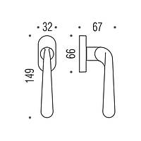 Colombo Ручка віконна Robodue CD52DK хром
