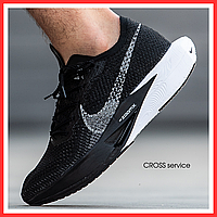 Кроссовки мужские и женские Nike Air ZoomX Vaporfly Black White / Найк аир Зум черные