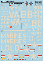 Print Scale 48-054 F4U Corsaur Корейской Войны Декаль для Моделей, в Масштабе 1:48