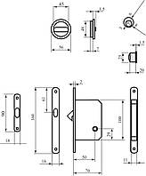 Комплект для розсувних дверей мат.латунь 4120 SB