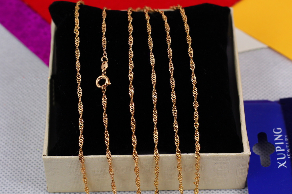 Ланцюг Xuping Jewelry Сингапур 45 см 2 мм золотистий