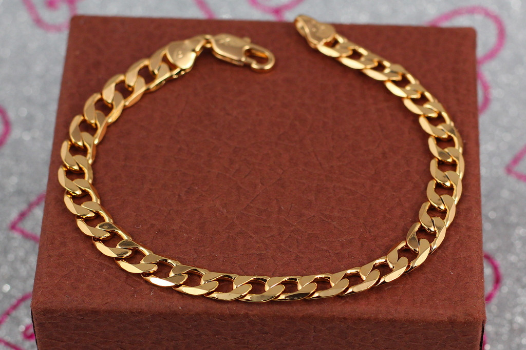 Браслет Xuping Jewelry панцирний 21 см 7 мм золотистий