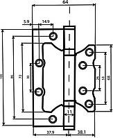 Завису RDA 100 * 2,0 (2 підш, сталь) Eurocento мат нікель