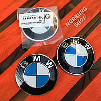Комплект эмблем значков на передний бампер / багажник BMW 82 мм F06 F07 F10 F11 F12 F13 логотип