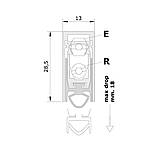 1703 ACU Поріг алюм з резин вставкою 93-83 см, фото 2
